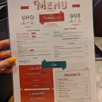 English menu at Square Delicatessen in Strasbourg