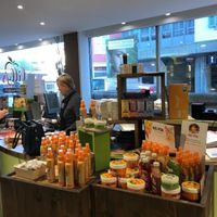 Inside store at Lilly's Green Market in Nyon