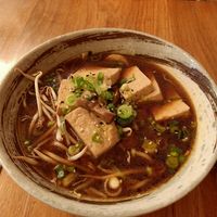 Noodles with tofu at Marco Polo Noodles in Bruges