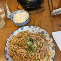 Vegan Kimchi Jigae and Vegan Stir Fry  at Marco Polo Noodles in Bruges