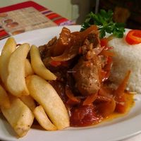 The "Lomo" Saltado w/seitan at Sabor Peruano in Santa Fe