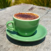 Almond cappacino at KYOsk Cafe in Ocean Grove