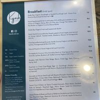 menu at KYOsk Cafe in Ocean Grove