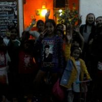 6 children at Cafe Tango in Samaipata