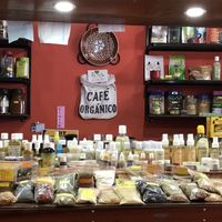 Besides food, lots of herbs and teas at Cafe Tango in Samaipata