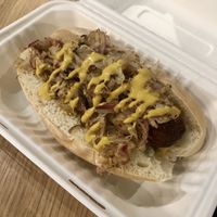Bratwurst to-go  at The Very Good Butchers in Victoria