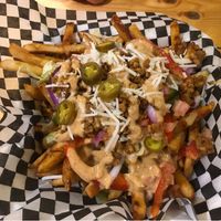 Nacho fries, so spicy and so good!  at The Very Good Butchers in Victoria