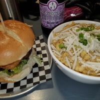 Pickle Rick with a giant side of Mac. at The Very Good Butchers in Victoria