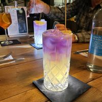 Another drink with blue butterfly pea syrup   at SIGGIS v/gan dine & co. in Munich