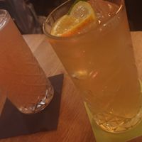 Rhabarber Schorle and jasmin ice tea at SIGGIS v/gan dine & co. in Munich