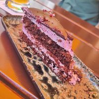 Chocolate raspberry cake, 5,60 at SIGGIS v/gan dine & co. in Munich