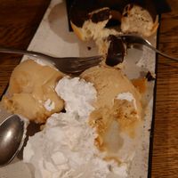 Choc donut with snickers ice cream: ice cream is amazing but donut too dry :( at SIGGIS v/gan dine & co. in Munich