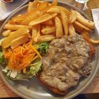 Schnitzel at SIGGIS v/gan dine & co. in Munich