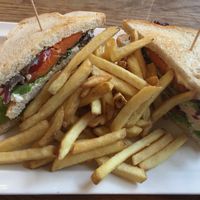 Special (Oyster Mushrooms and Sweet Potato Club Sandwich)  at SIGGIS v/gan dine & co. in Munich