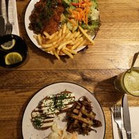 Great schnitzel and dumplings at SIGGIS v/gan dine & co. in Munich