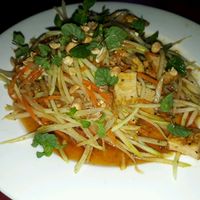 Papaya salad with tofu at Nocturnal Artist in Hoi An