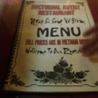 Funky menu at Nocturnal Artist in Hoi An