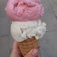 walnut & strawberry at King's Ice Cream in Dimona