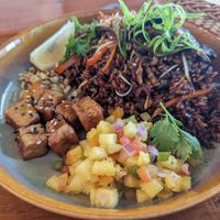 Brown rice with tofu. at SHAKA - Bohol in Panglao