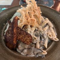 Mushroom stroganoff add tempeh   at SHAKA - Bohol in Panglao