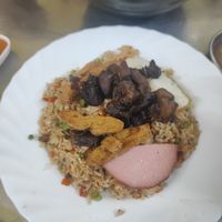 Fried rice with mock meat at Kuaile Vegetarian Food in Phnom Penh