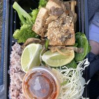 Mushroom dish + tofu at Koriente in Austin