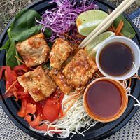 Vegan bibimbap — delicious! at Koriente in Austin