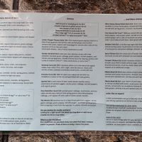 Paper menu at the restaurant  at Koriente in Austin