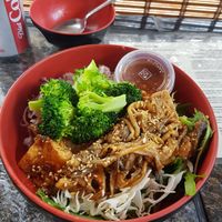 Vegan mushroom and tofu at Koriente in Austin