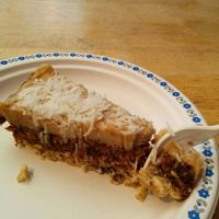 raw carrot cake with cashew cream frosting at Vegan Hippie-Chick Cafe in Victoria