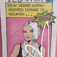 Cool Branding! at Vegan Hippie-Chick Cafe in Victoria
