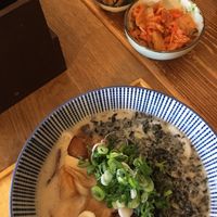 Ninniku-Udon und Kimchi und Shiitake als Beilage    at Nobiko in Cologne