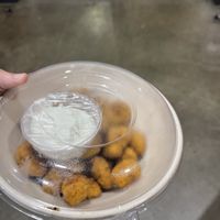 They taste like popcorn chicken but vegan   at Crust Gourmet Pizza Bar in Goulburn