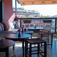 Upper terrace at Zeitoun Cafe in Marrakech