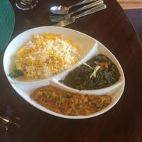 Lunch special Bahrta & Spinach at Mayur in Corona Del Mar