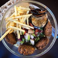 Falafel Buddha bowl at Bodhi Greens in Dharamshala