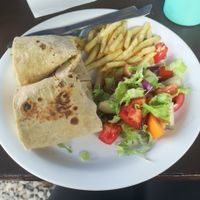 Falafel wrap at Bodhi Greens in Dharamshala