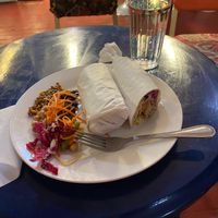 My meal after having a bite. Lovely! at Manchester Vegan Cafe in Manchester