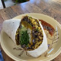 Vegan burrito  at Folk in Byron Bay