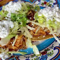 Mushroom tostadas beautifully done  at Hugo's Cocina  in San Diego