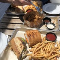 Popcorn chicken with Bahn mi & Philly sandwiches  at Grains  in San Diego
