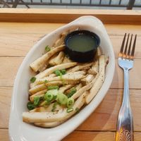 Calamari mushrooms… let’s just call the dish “sliced mushrooms” please... at Grains  in San Diego