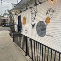 Outside art piece at Grains  in San Diego