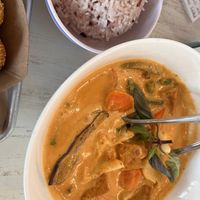 Panang curry  at Grains  in San Diego