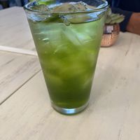 Green tea  at Grains  in San Diego