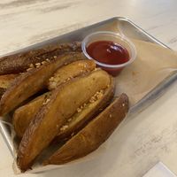 Garlic potatoes  at Grains  in San Diego