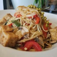 Drunken Noodles at Grains  in San Diego