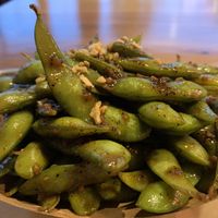 Black Pepper Edamame at Grains  in San Diego