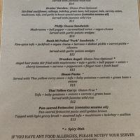 Menu  at Grains  in San Diego