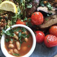 Full vegan breakfast  at The Longhouse Cafe in Brighton